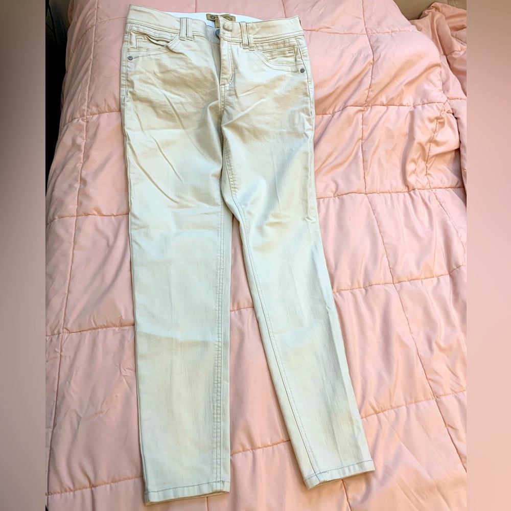 NWOT Democracy Ab Solution Skinny Jeans, Cream/Ivory, size 6